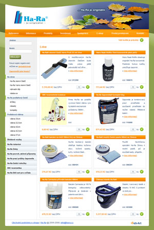 Elektronický obchod Ha-Ra (e-shop)