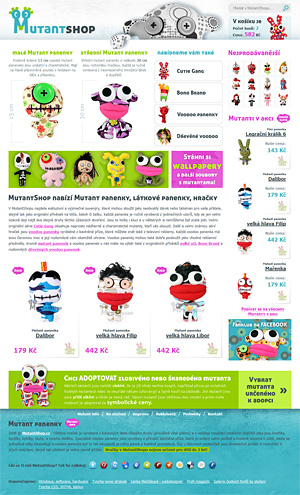 MutantShop - látkové panenky (e-shop)