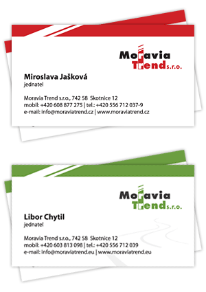 Moravia Trend - vizitky