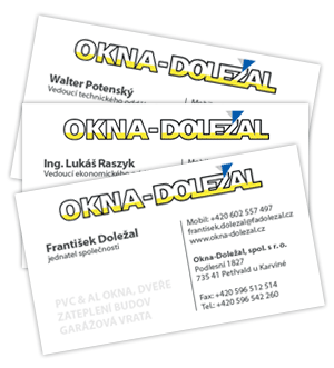 Vizitky pro Okna-Doležal, spol. s r.o.